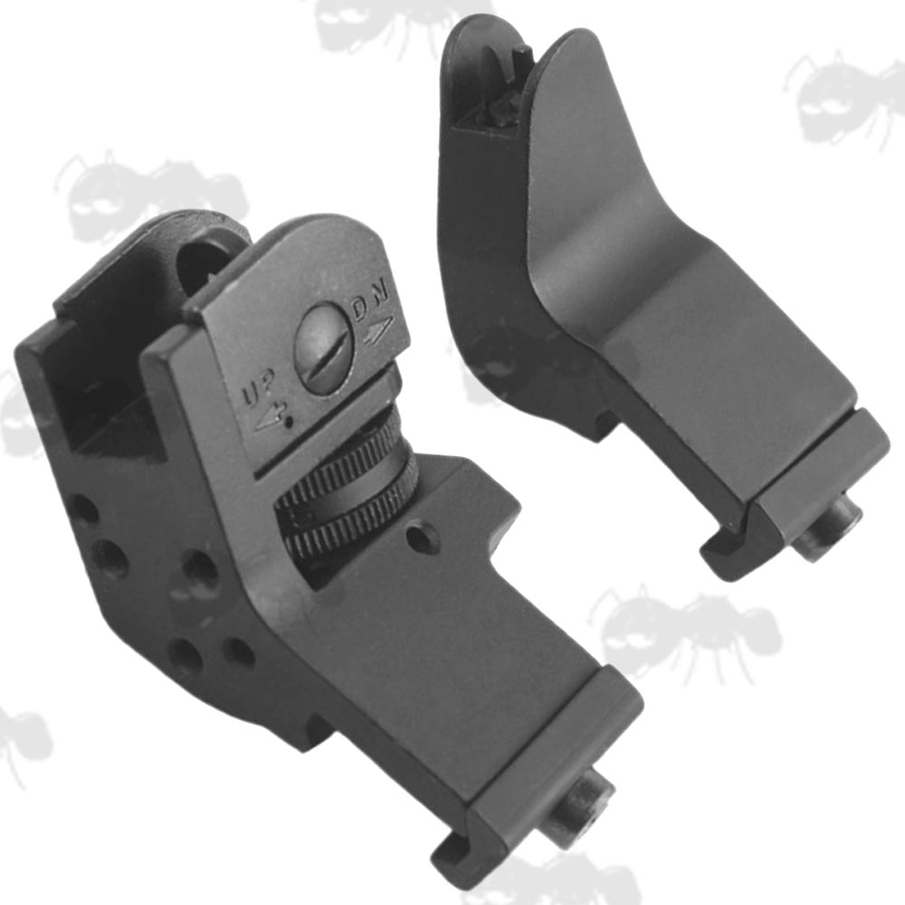 Airsoft Black AR-15 Folding Front Ironsight