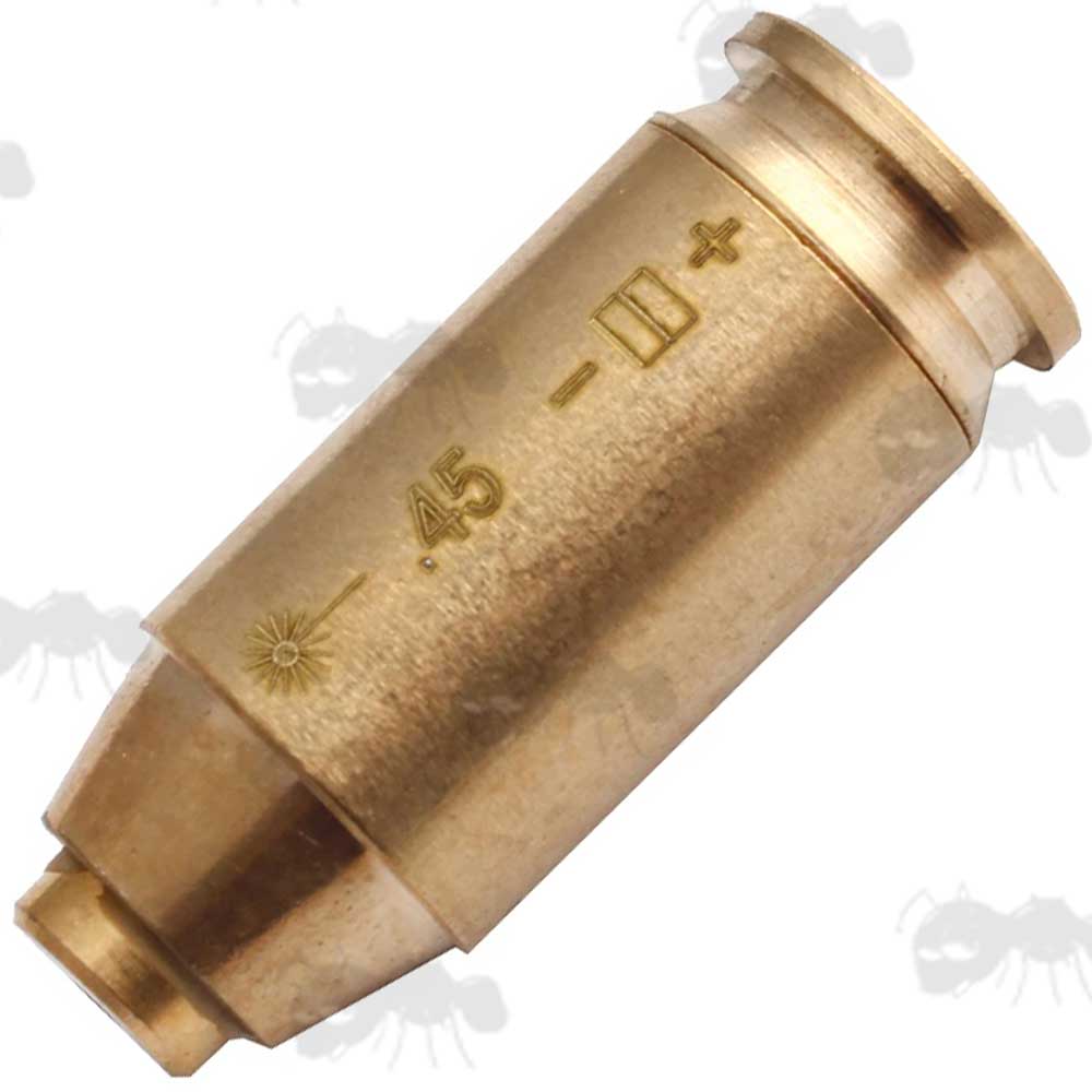 Brass .45 Calibre Pistol Cartridge Style Laser Bore Sighter