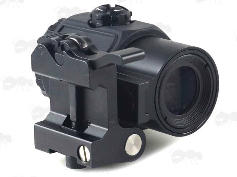 Base Mount View of The Dot Sight Miniaturised Magnifier with x3 Magnification