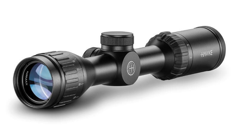 Objective End View Of The Hawke Airmax 2-7x32 AO Airgun Scope