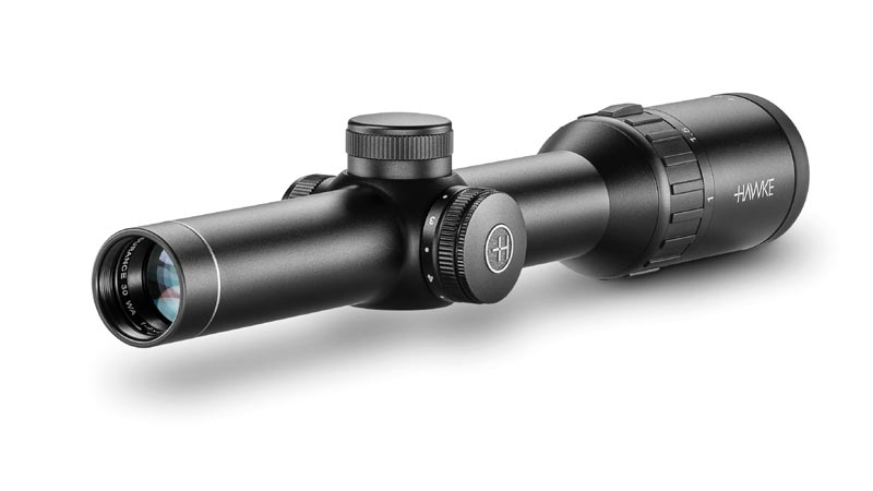 Objective End View Of The Hawke Endurance 1-4x24 Rifle Scope