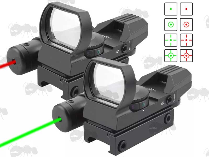 AnTac Holographic Gun Sights for Weaver / Picatinny Rails with Laser Sights