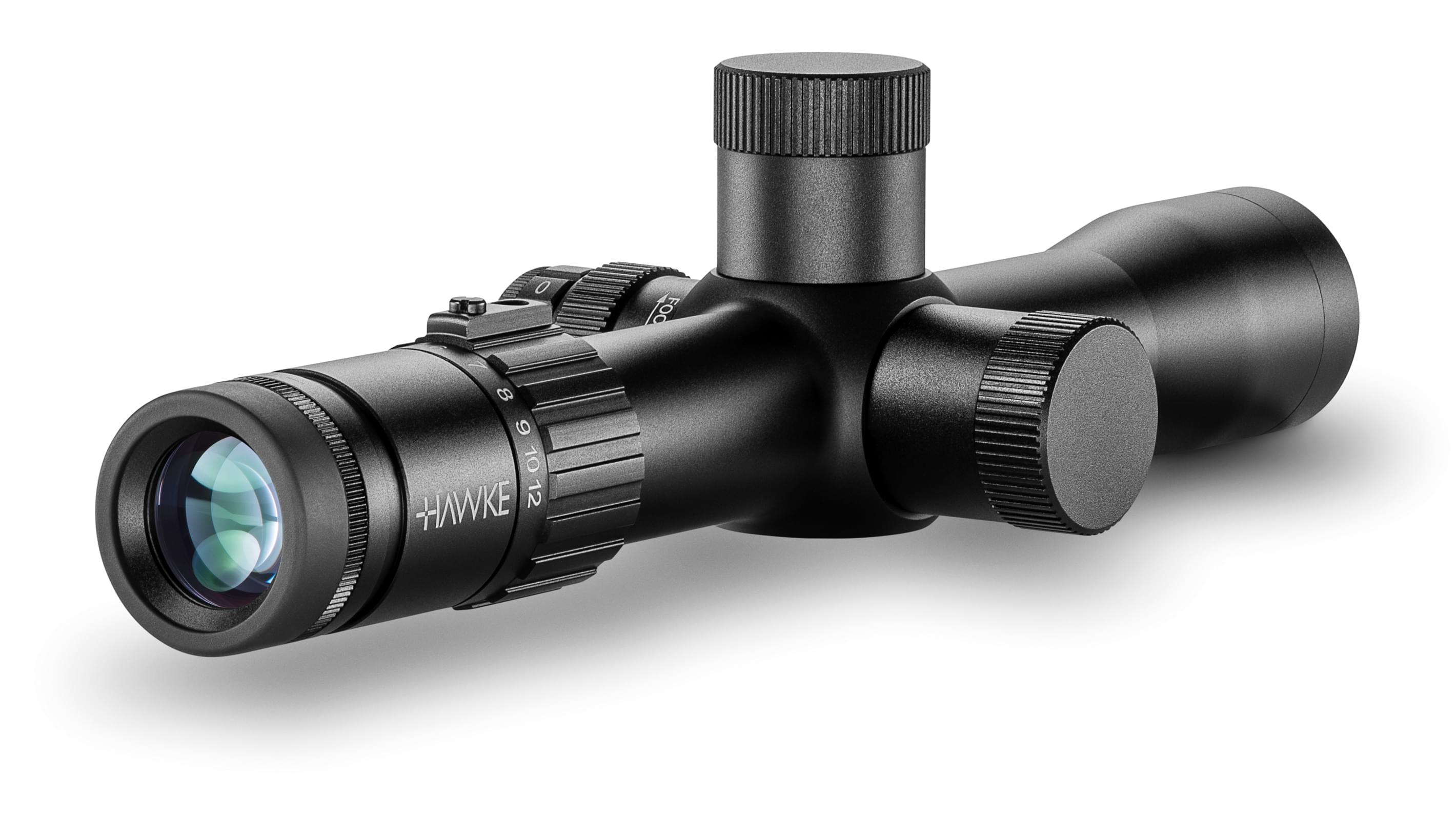 Ocular End View Of The Hawke Airmax 30 Touch 3-12x32 AMX IR Air Rifle Scope