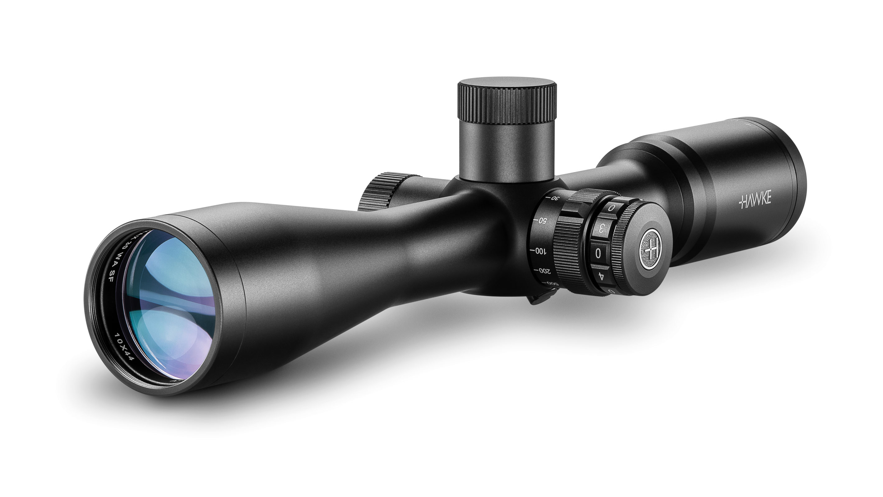 Objective End View Of The Hawke Airmax 30 WA SF 10x44 AMX IR Air Rifle Scope