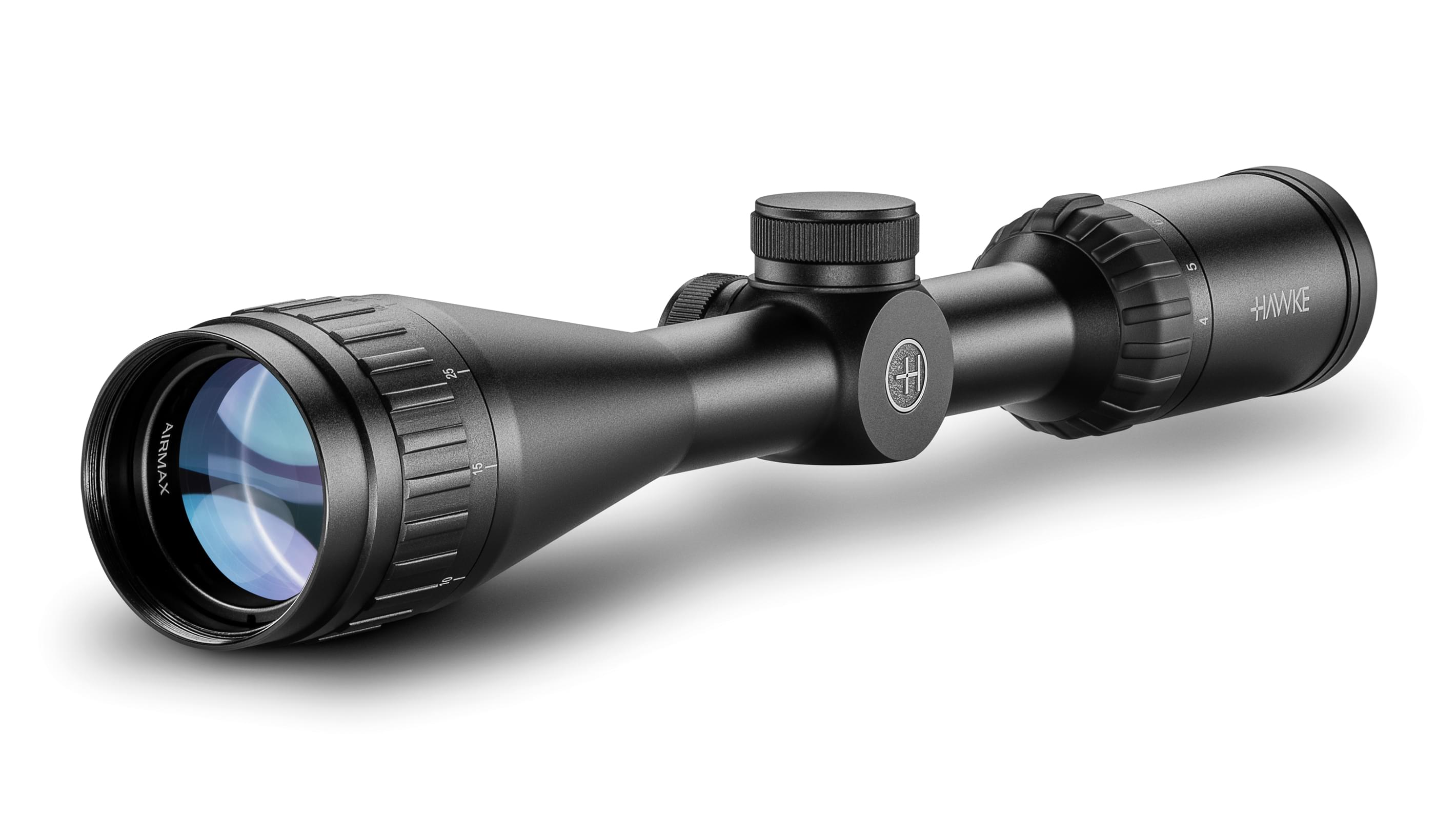 Objective End View Of The Hawke Airmax 4-12x40 AO AMX Air Rifle Scope
