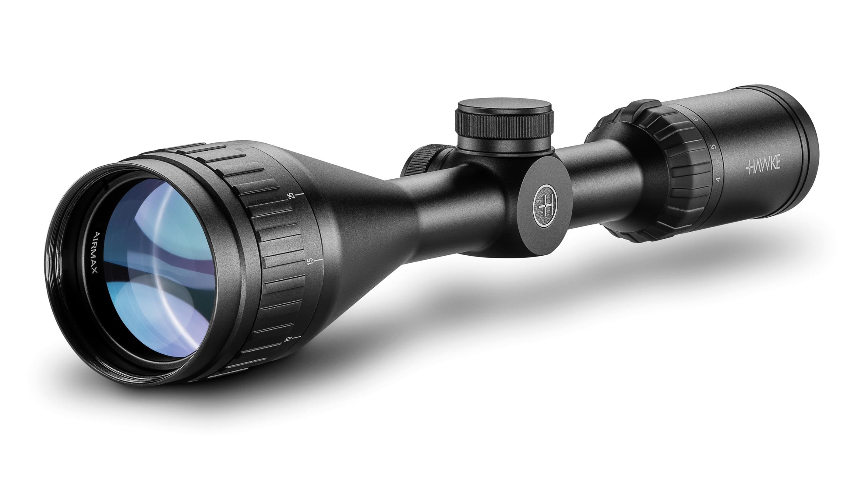 Objective End View Of The Hawke Airmax 4-12x50 AO AMX Air Rifle Scope