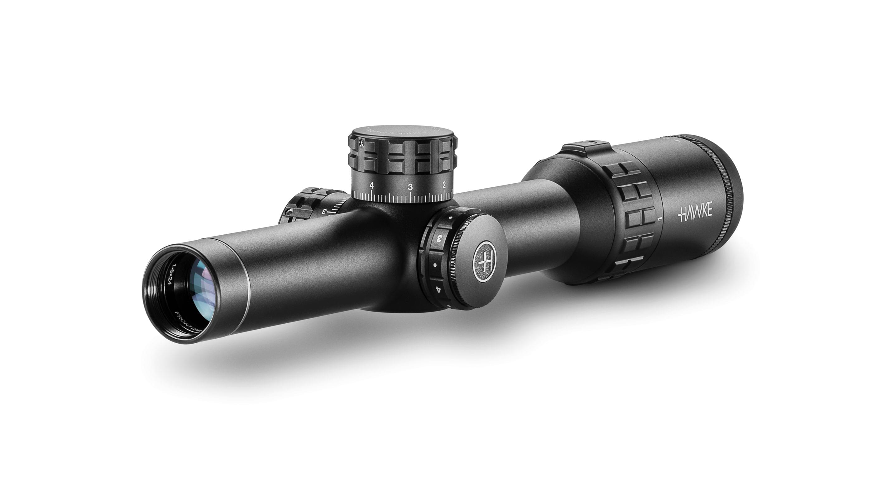 Objective End View Of The Hawke Frontier 30 1-6x24 Tactical Dot Rifle Scope