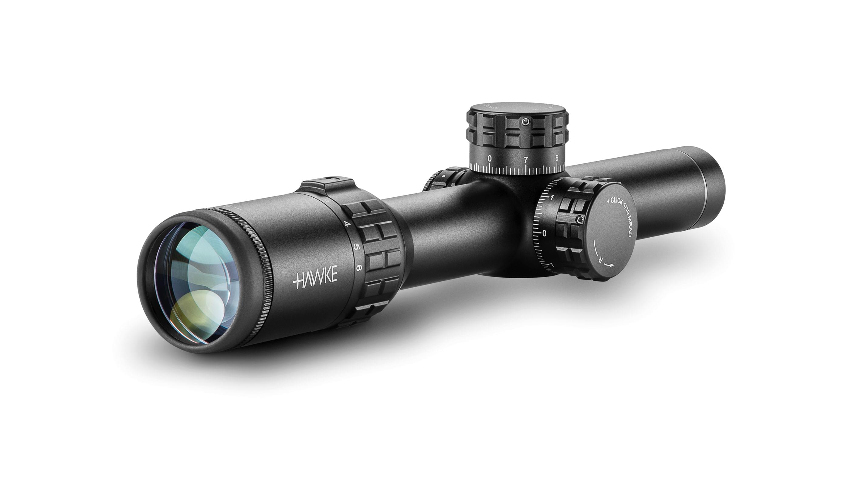 Ocular End View Of The Hawke Frontier 30 1-6x24 Tactical Dot Rifle Scope