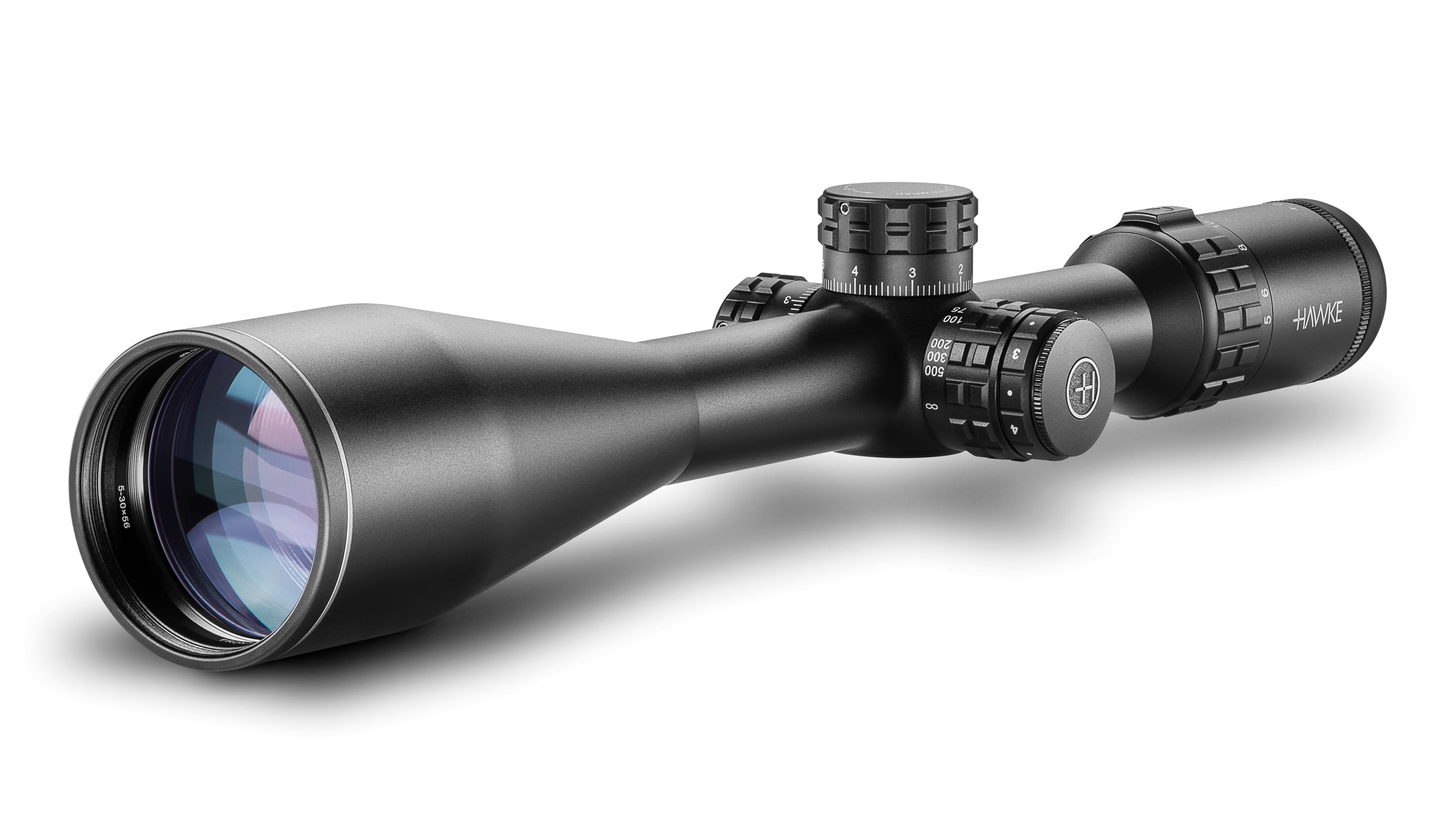 Objective End View Of The Hawke Frontier 30 SF 5-30x56 Mil Pro Rifle Scope