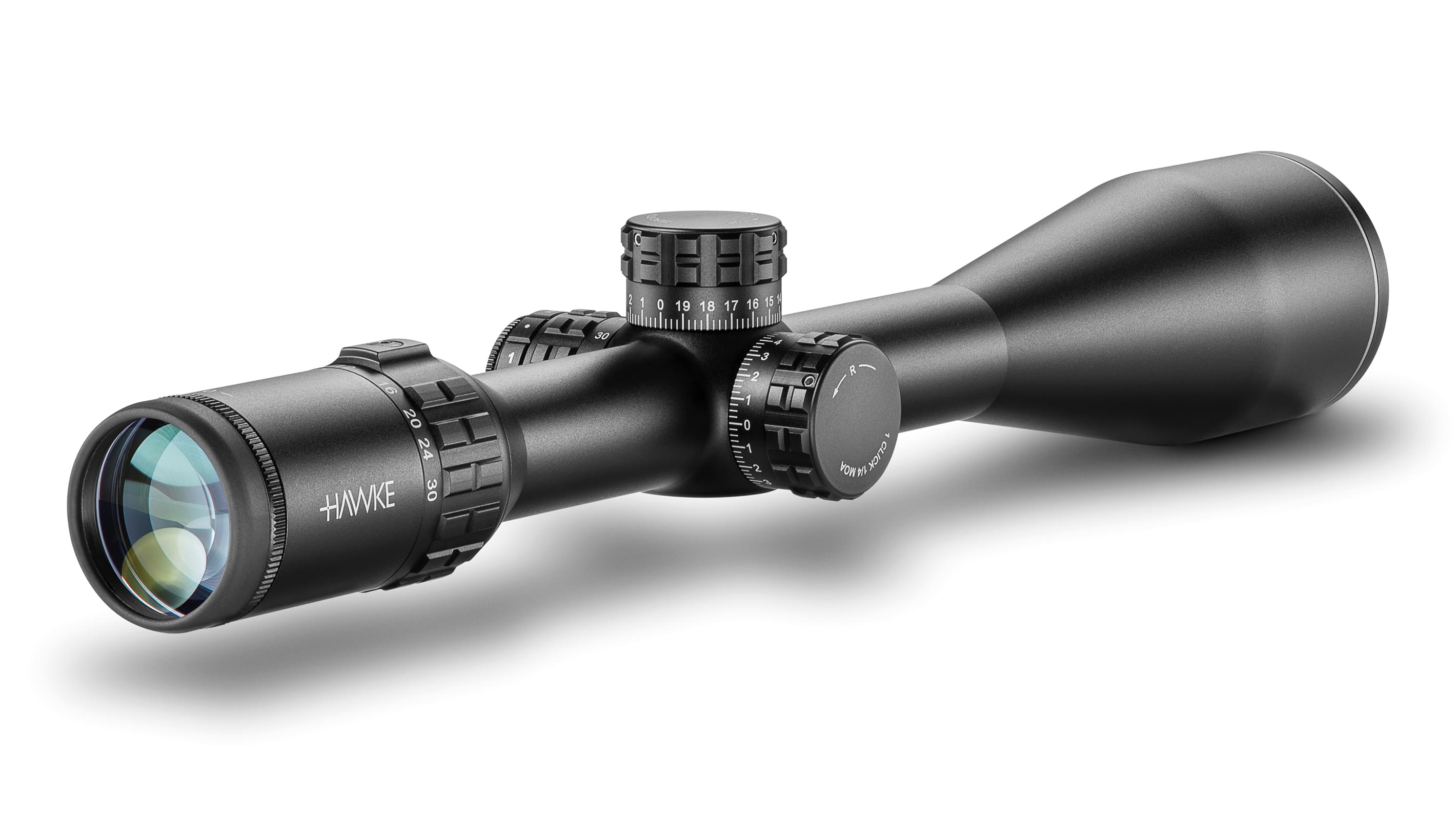 Ocular End View Of The Hawke Frontier 30 SF 5-30x56 LR Dot Rifle Scope