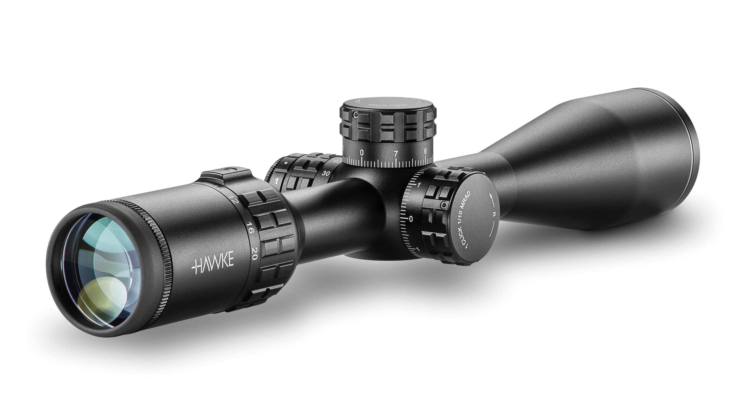 Ocular End View Of The Hawke Frontier SF 4-20x44 Mil Pro Rifle Scope