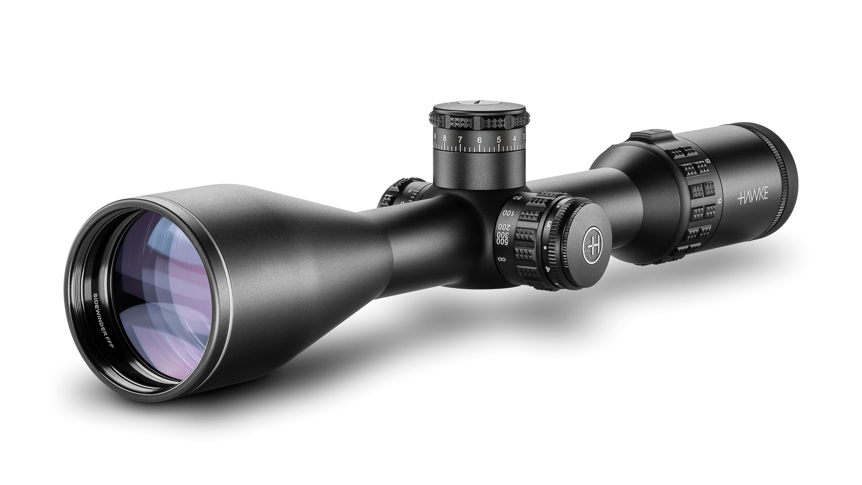 Objective End View Of The Hawke Sidewinder 30 FFP 6-24x56 FFP MOA Rifle Scope