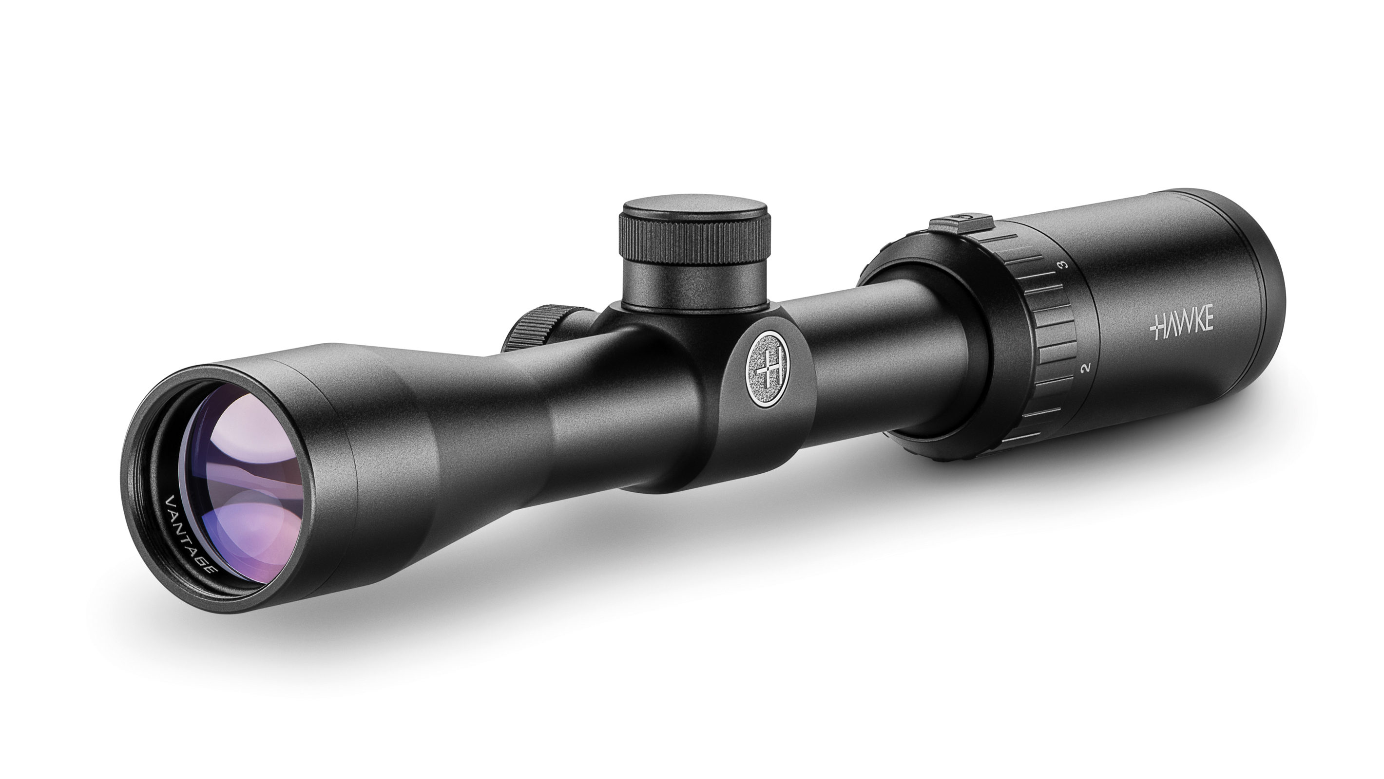 Objective End View Of The Hawke Vantage 2-7x32 30/30 Duplex Rifle Scope