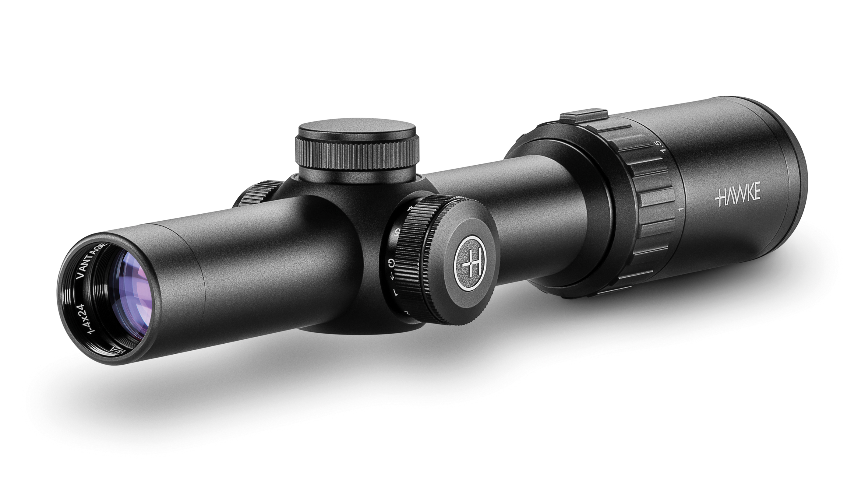 Objective End View Of The Hawke Vantage 30 WA 1-4x24 L4A Dot Rifle Scope