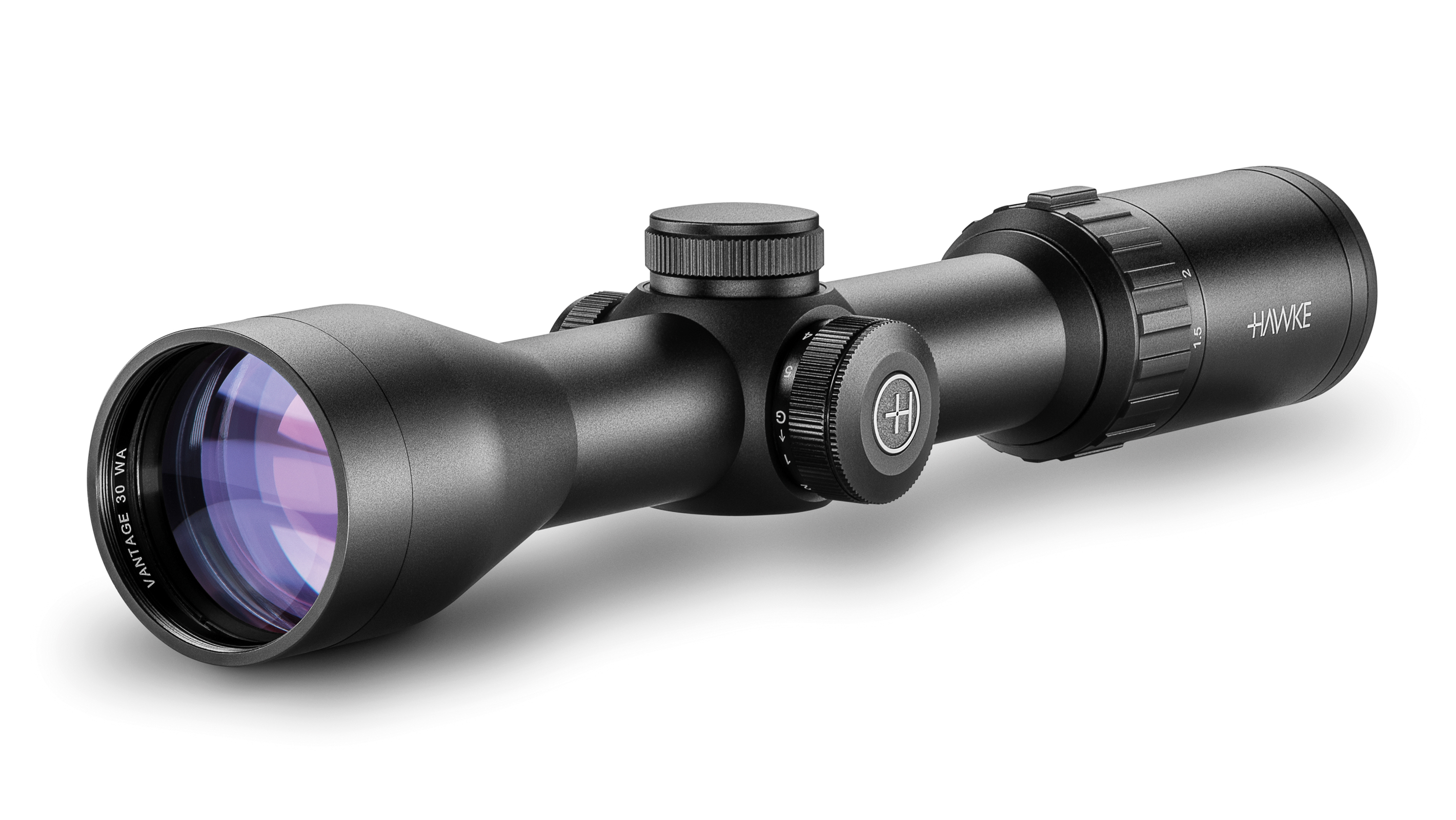 Objective End View Of The Hawke Vantage 30 WA 1.5-6x44 L4A Dot Rifle Scope