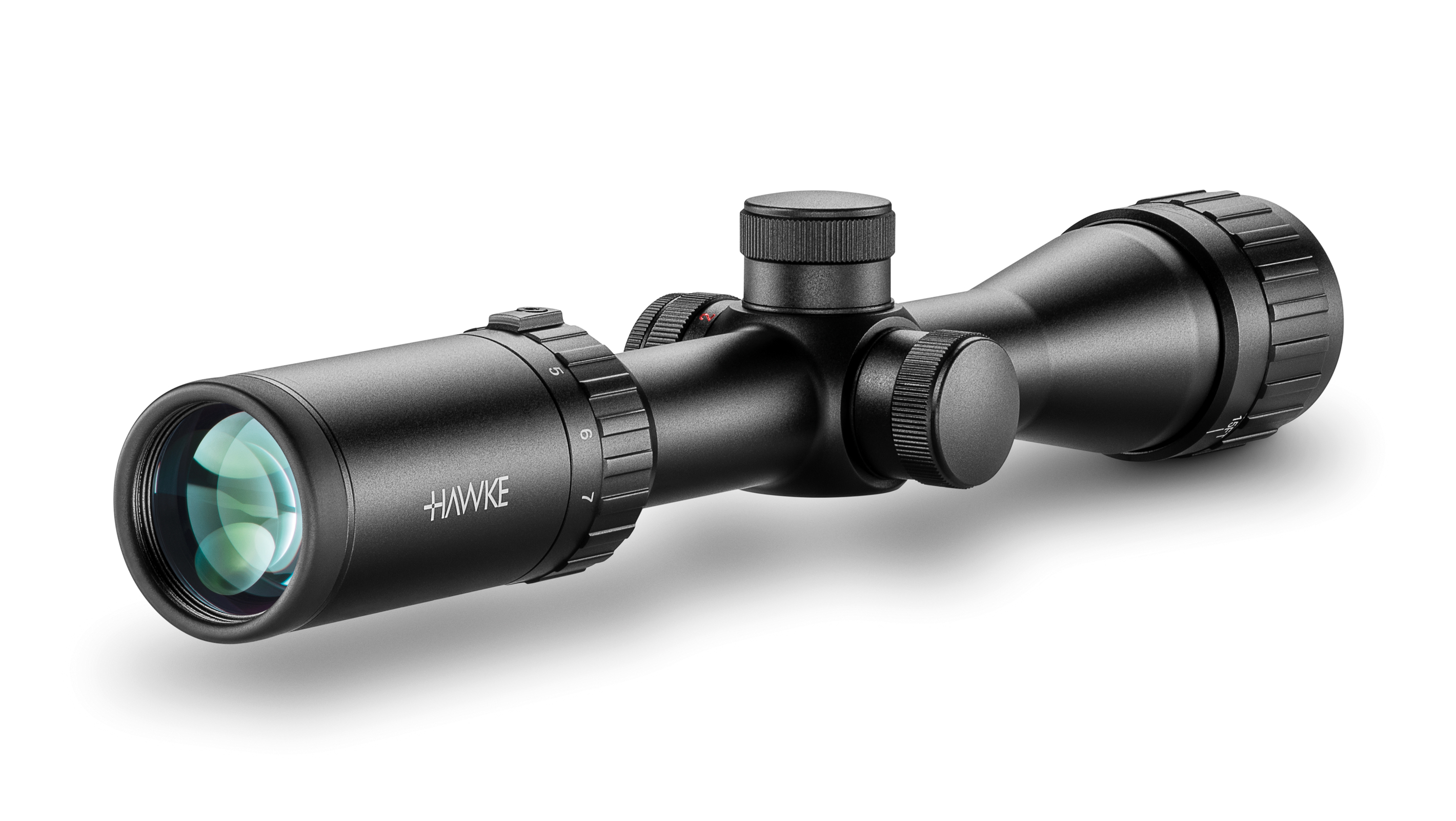 Ocular End View Of The Hawke Vantage IR 2-7x32 AO Mil Dot Rifle Scope