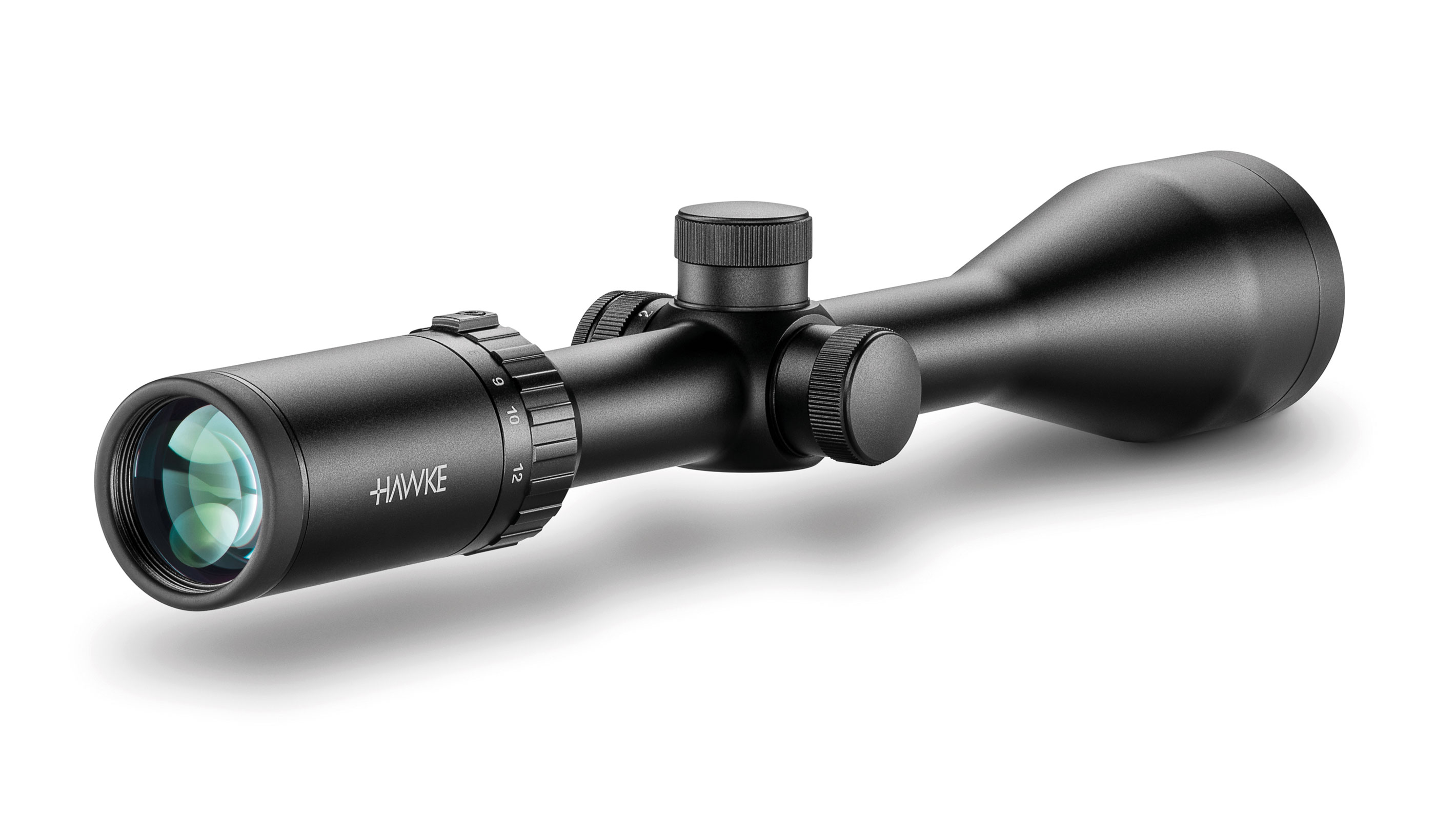 Ocular End View Of The Hawke Vantage IR 4-12x50 Rimfire .22 Subsonic Rifle Scope