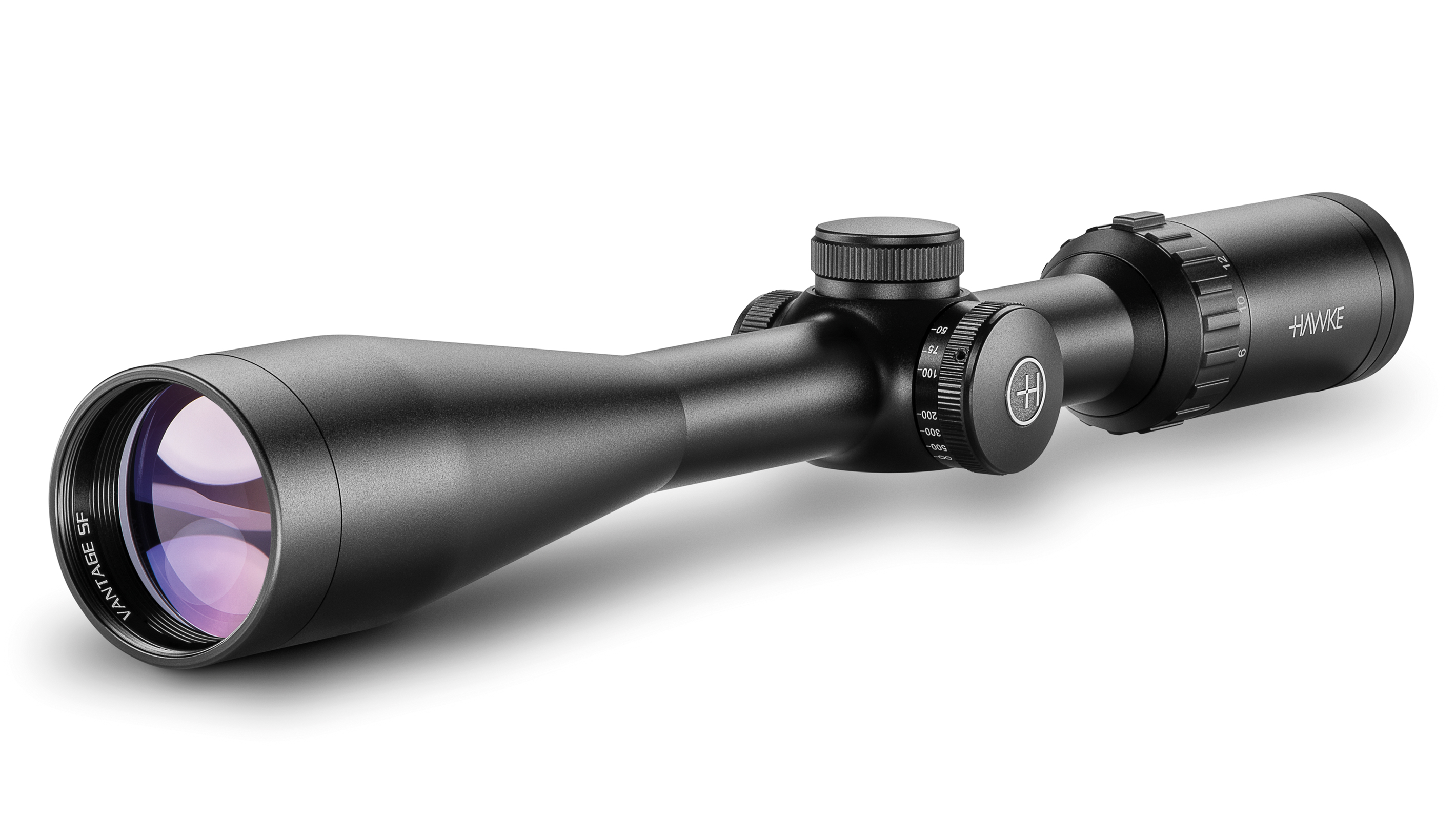 Objective End View Of The Hawke Vantage SF 6-24x44 Half Mil Dot Rifle Scope
