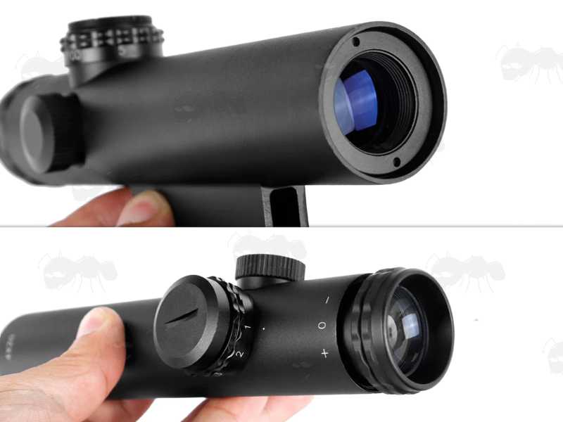 Lens Views of The AR-15 Carry Handle 4x20 Scope