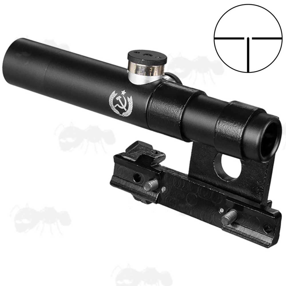 Mosin Nagant Side Fitting Short Rifle Scope with Mount