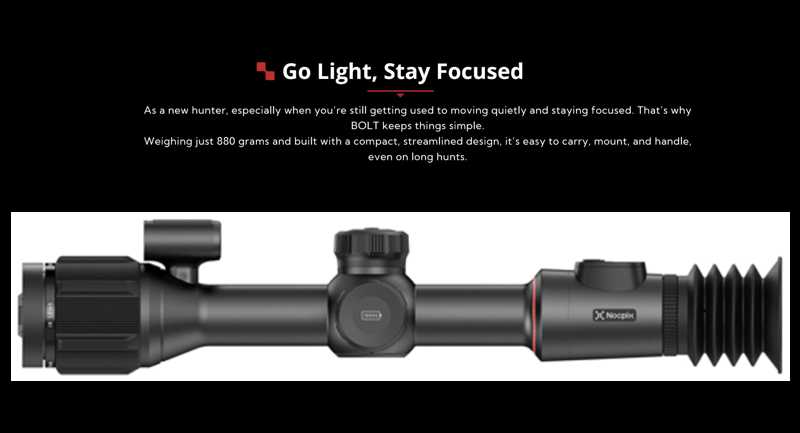 Go Light, Stay Focused... L35R Bolt Series Thermal Vision Rifle Scope from NocPix