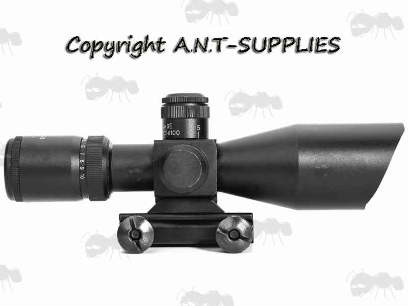 Accessories with The Pod 2.5-10x40 Red and Green Illuminated Compact Scope with Integrated Red Laser Sight Unit and Mount for Weaver / Picatinny Rails
