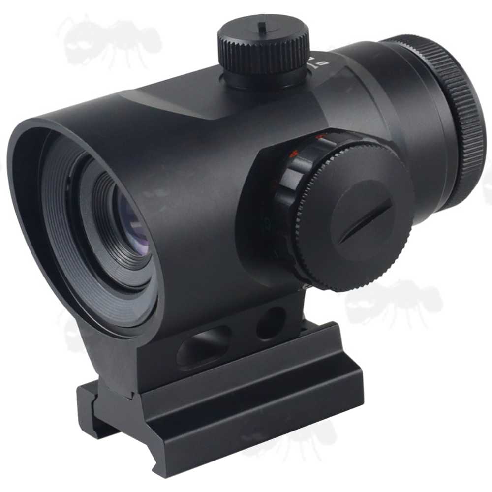 Curved Design 1x20 Prism Red and Green Dot Sight with Weaver / Picatinny Rail Base Mount