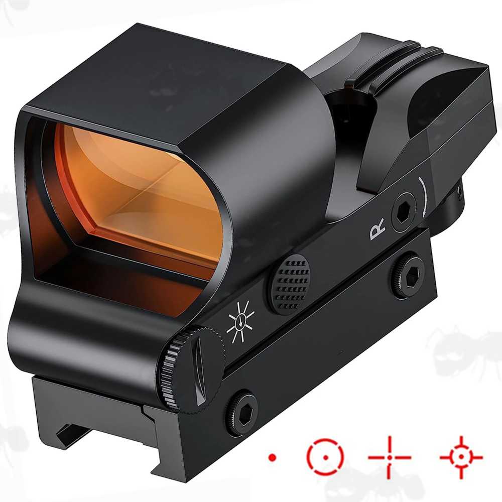 Large Reflex Gun Sight for Weaver / Picatinny Rails