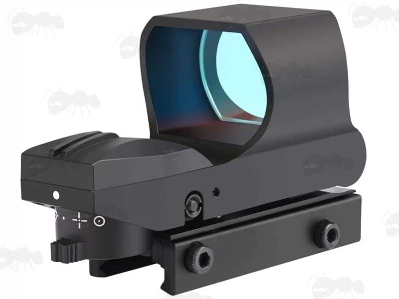 Rear View of The Large Reflex Gun Sight for Weaver / Picatinny Rails