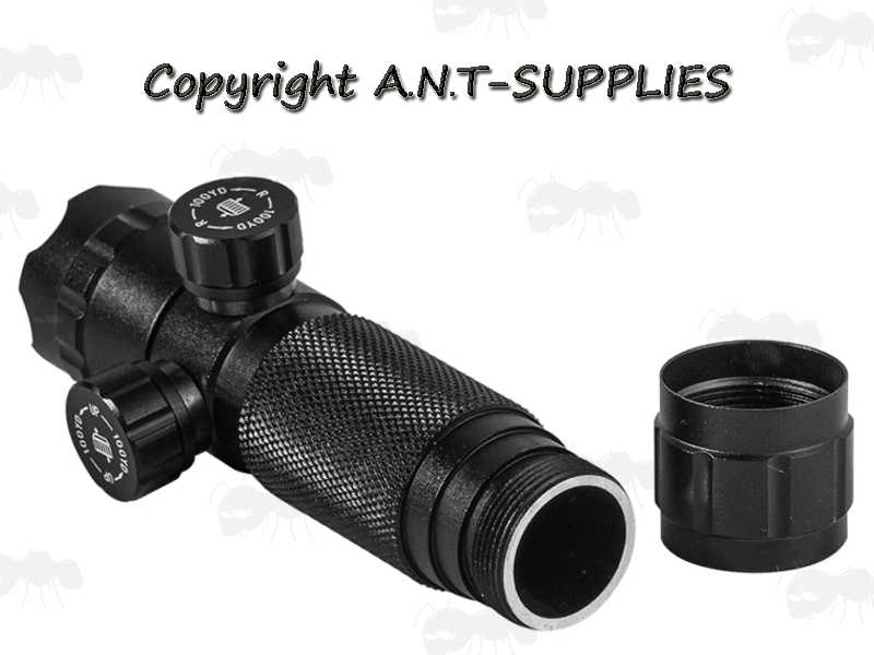 Adjustable Red Laser Gun Sight with Tailcap Removed