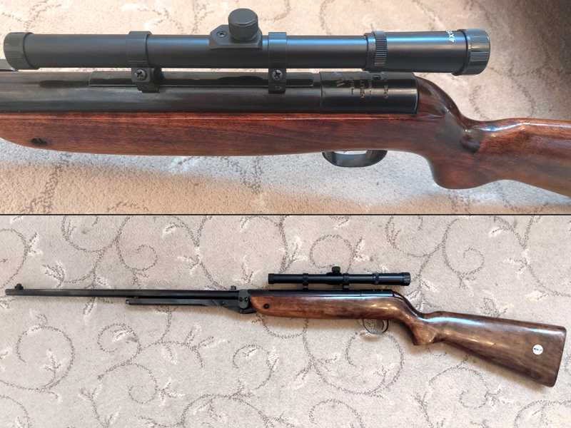 AnTac 4x15 Duplex Crosshair Rifle Scope with Dovetail Rail Mounts, Shown Fitted to a 