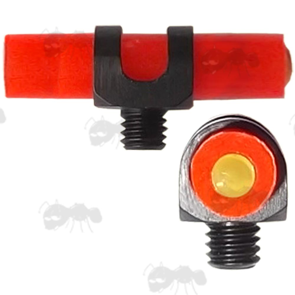 17mm Long, Red and Green Coloured Shotgun Bead Front Sight With 3mm Thread