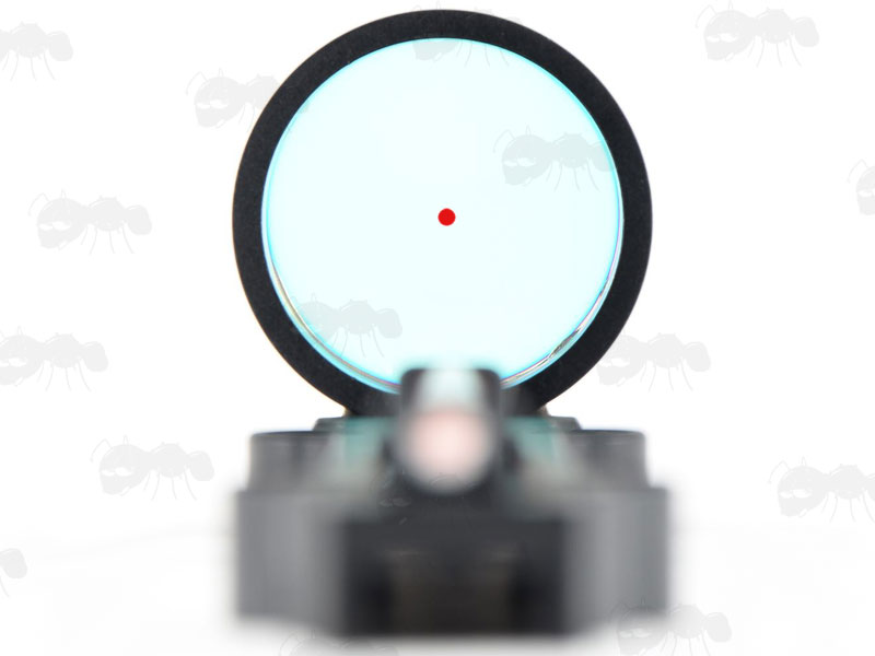Red Dot View on The Shotgun Rib 1x28 Red Fiber Dot Holosight