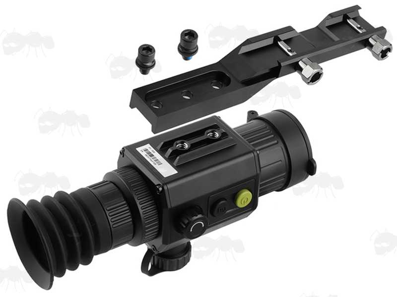C4 Thermal Vision Rifle Scope Monocular, Shown with The Picatinny Rail Base Mount