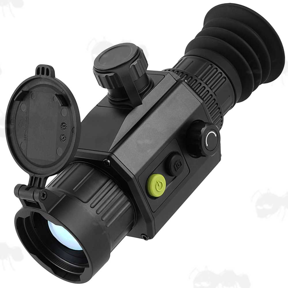 C4 Thermal Vision Rifle Scope Monocular, with Scope Objective Lens End Fitting and Picatinny Rail Base Mount