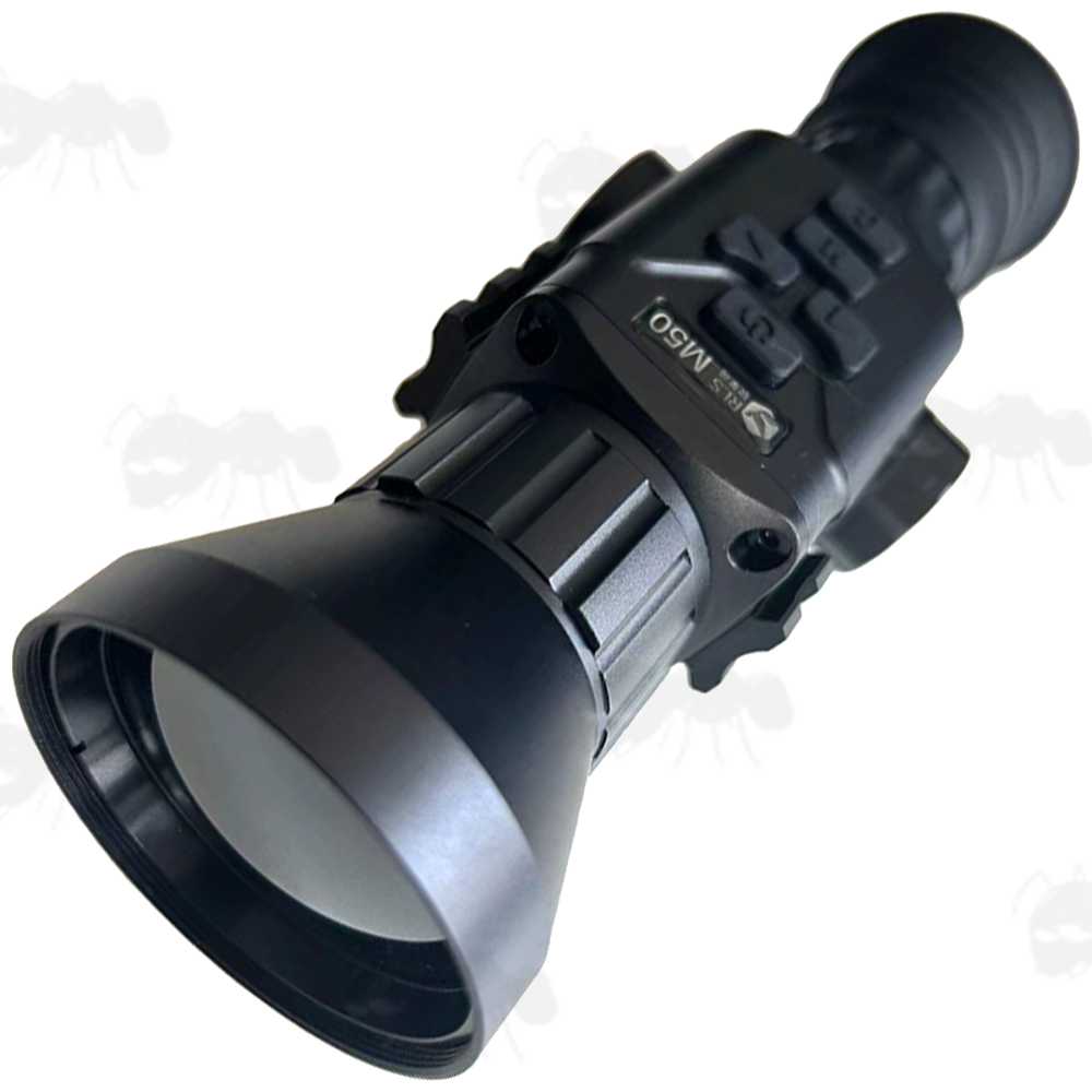 M50 Thermal Vision Rifle Scope Monocular, with Wide Objective Lens and Picatinny Rail Base Mount