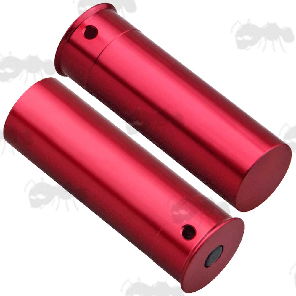 Red Anodised 12 Gauge Metal Dummy Shotgun Cartridge Snap Caps