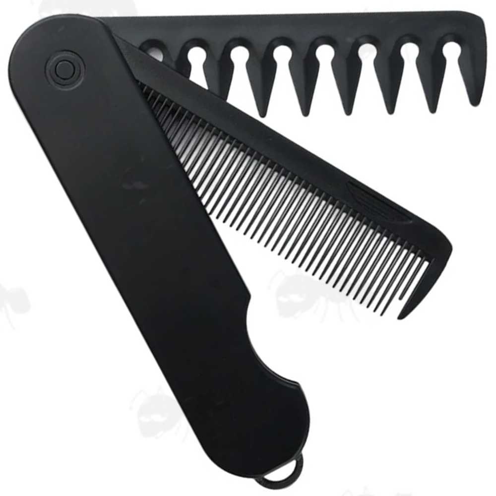 Black Plastic Folding Comb