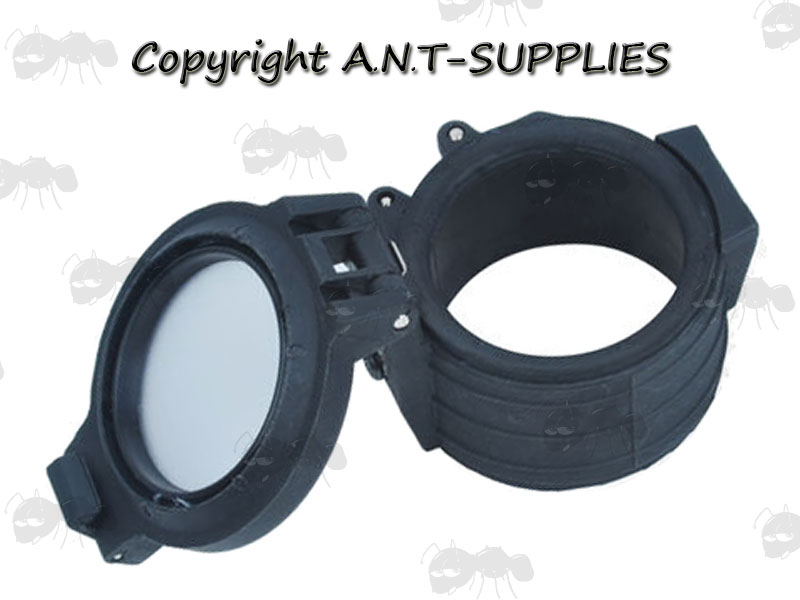 37mm Diameter Black Beamcover with Diffuser Filter Torch Lens Cover