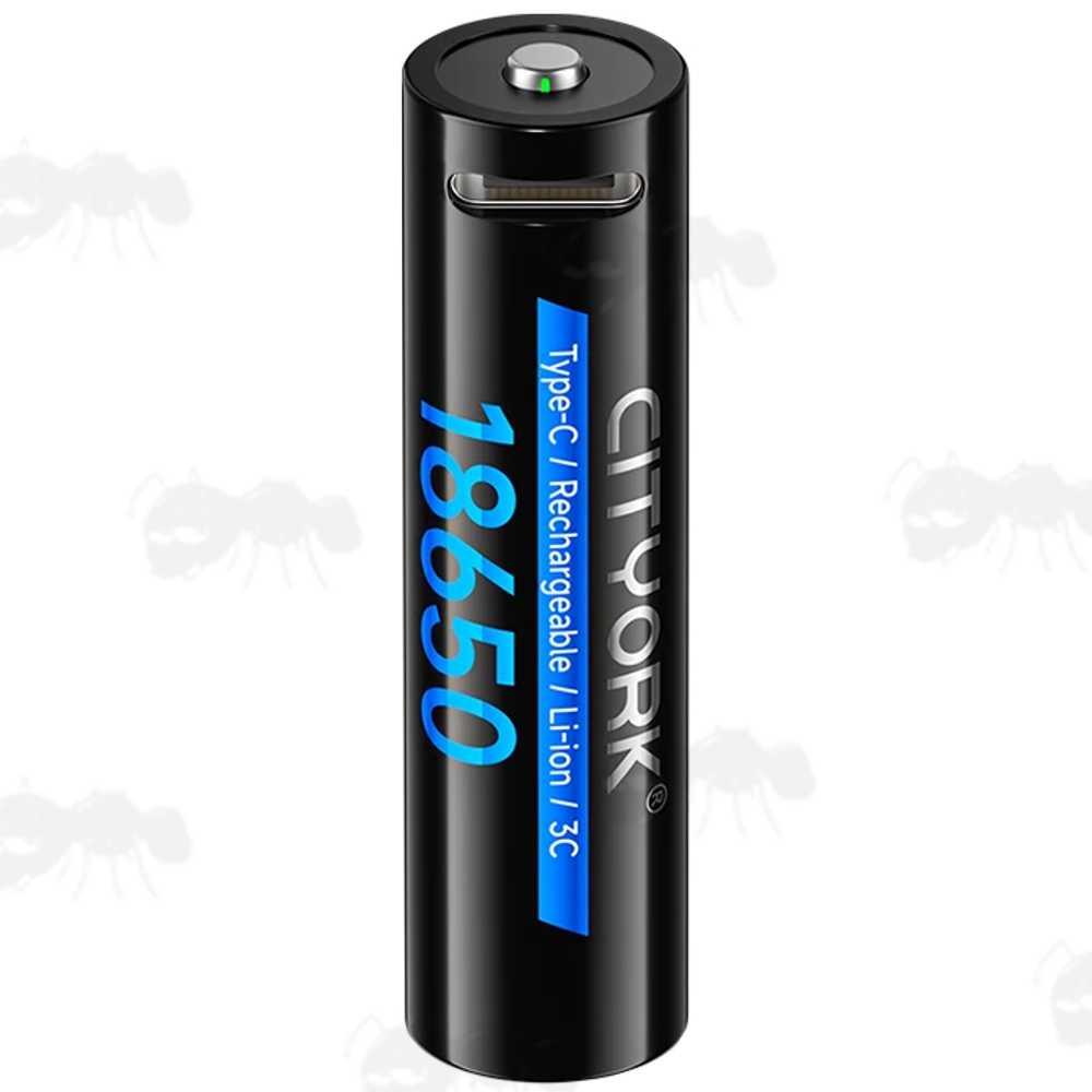 CITYORK 18650 Lithium-Ion Battery with USB-C Charging Port