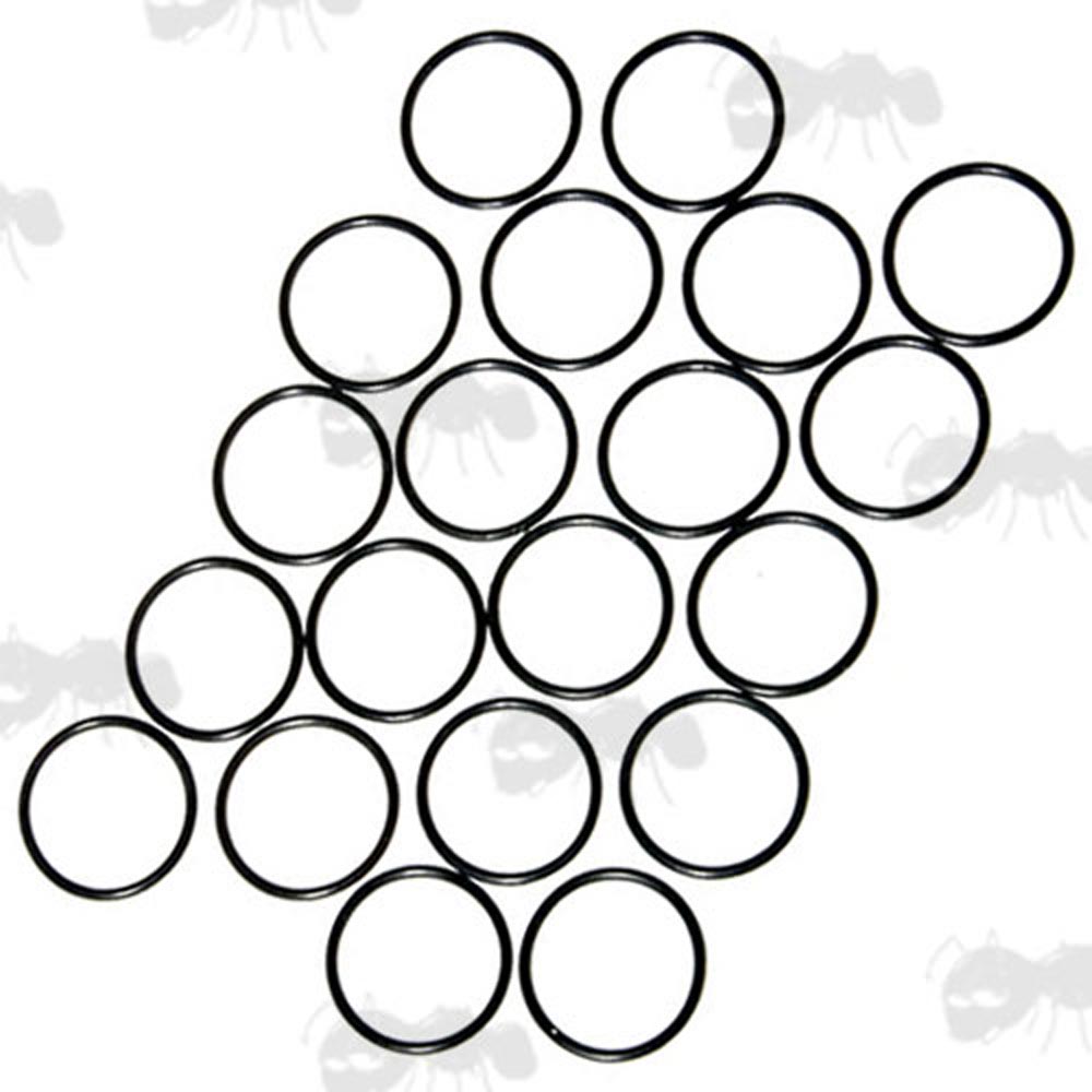 20 x Black O-Ring Silicone Seals, Rubber O Ring Seals