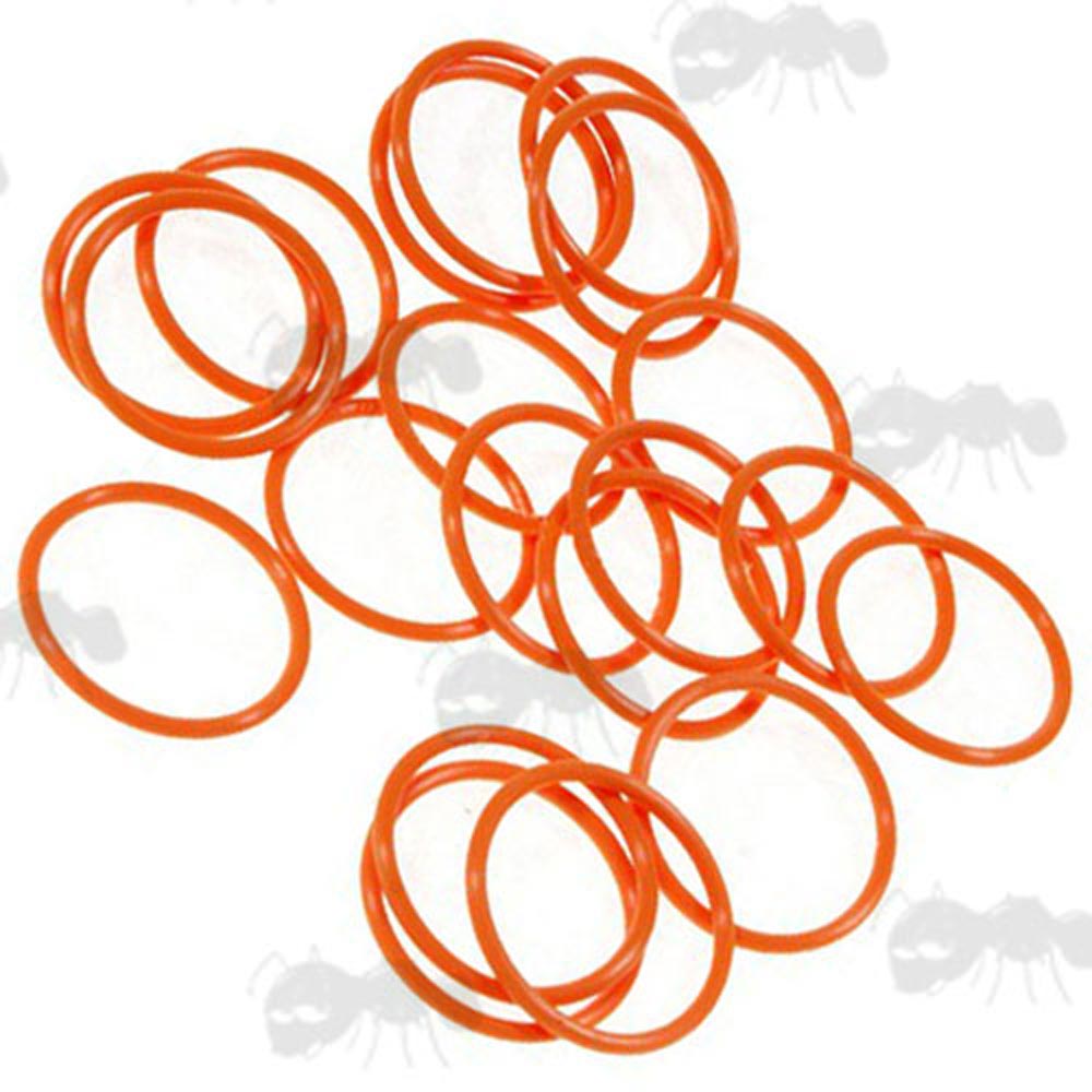 20 x Orange O-Ring Silicone Seals, Rubber O Ring Seals