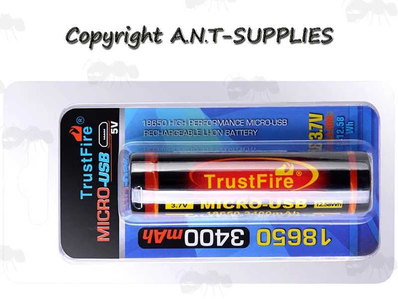 TrustFire 18650 Lithium-Ion Battery in Display Packaging